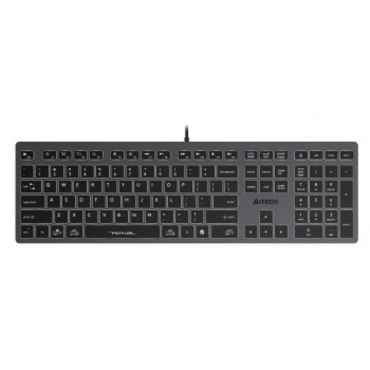 Клавиатура A4Tech Fstyler FX60 серый/белый USB slim Multimedia LED (FX60 GREY / WHITE)